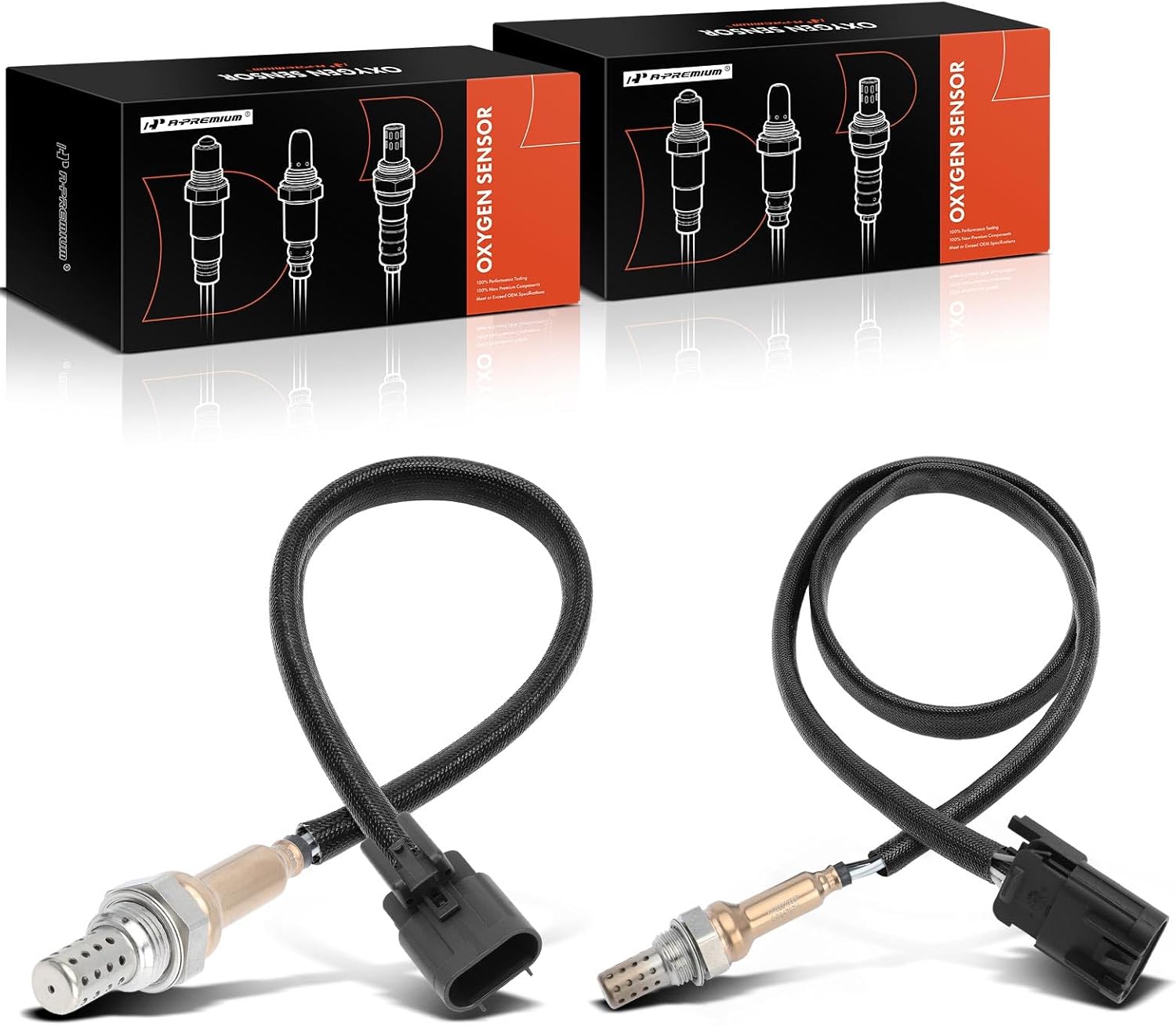 A-Premium O2 Oxygen Sensor Compatible with Hyundai Sonata 06-10, Entourage 07-08, Azera 06-11 & Kia Amanti 07-09, Sedona 06-10, V6 3.3L 3.8L, 2-PC Set, Replace# 392103C850, 392103C200