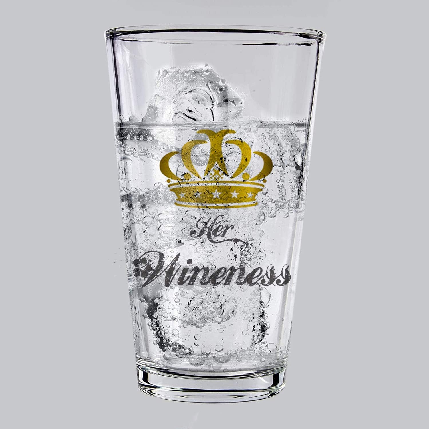 One-Day Sale: Up to 40% Off Her Wineness Funny Queen Wine Glass Best Christmas Gifts for Mom Unique Xmas Gift for Women, Her Cool Birthday Present Idea For Women, Girlfriend, Wife, Mom Fun Novelty Glass Cup for a Wife 16oz
