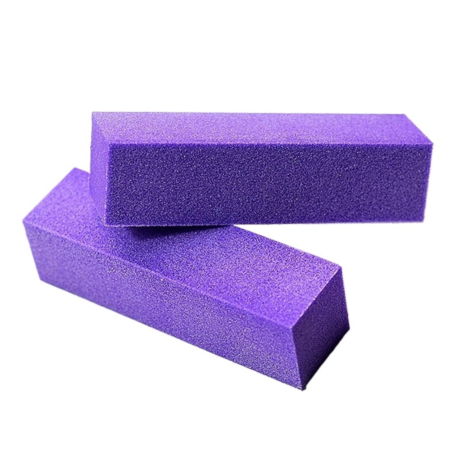 Lot de 10 blocs polissoirs pour lime à ongles, manucure et pédicure, multicolore, 9 x 2,5 x 2,5 cm (2 pièces, violet)