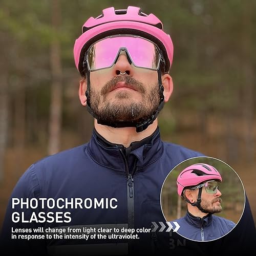 Miniatura 2 de SCVCN Photochromic Cycling Glasses Men Women Clear Mountain Bike Sunglasses Sports Baseball Riding MTB S327