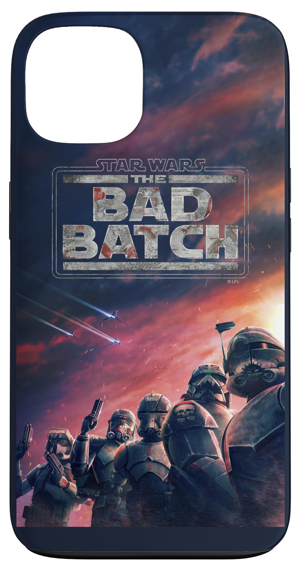 Coque iPhone 13 Star Wars antichoc évite les chutes Bad Batch Sunset - 4