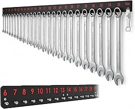 Ring Spanner Wall Mount Suitable for Spanner Size 6 - 36 / With Bottle Opener Holder for the Workshop - Easy to Screw On