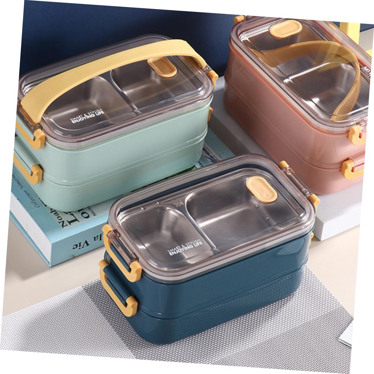 Boîte à Lunch Bento Isotherme 304 Acier Inoxydable Rentrée Scolaire
