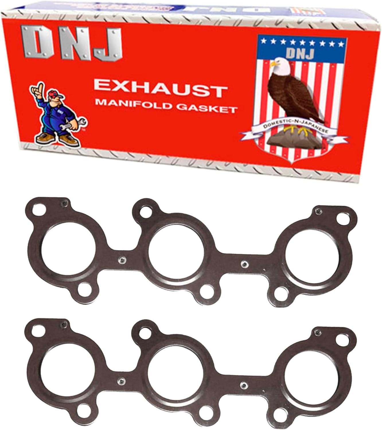 DNJ EG965 Exhaust Manifold Gasket Set for 1995-2004 Toyota 4Runner, T100, Tacoma 3.4L V6 24V DOHC 3378cc