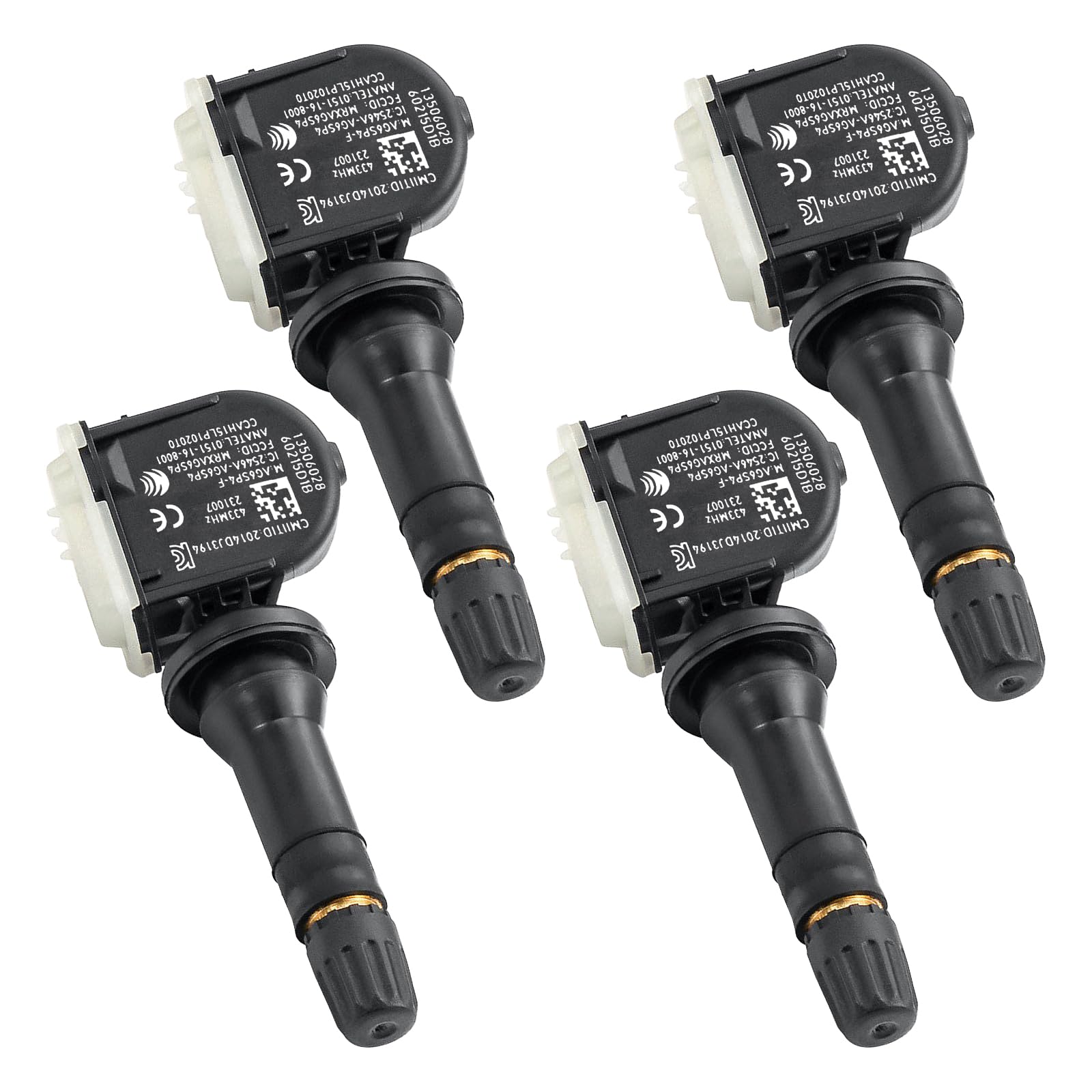 Sensore di pressione pneumatici, 4 pezzi, sistema di controllo della pressione pneumatici, sensore TPMS, sensore di pressione pneumatici, sensore di pressione pneumatici, sensore TPMS 13506028 per