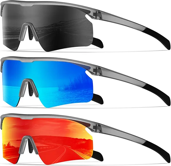 KALIYADI Polarized-Sunglasses-Men Mens-Sunglasses Sports Sun-Glasses: UV400 Protection for Fishing Golf Running