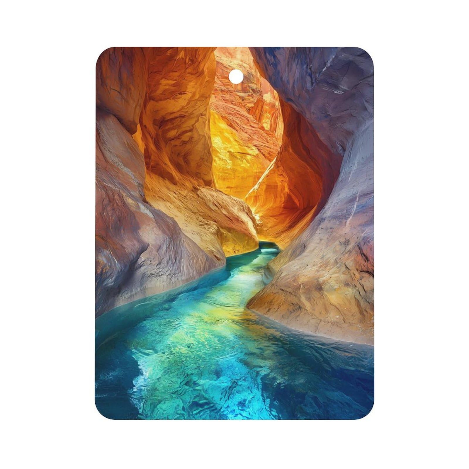 Antelope Canyon Mountain Car Air Freshener Hanging Aromatherapy Tablets for Car Accessories Square