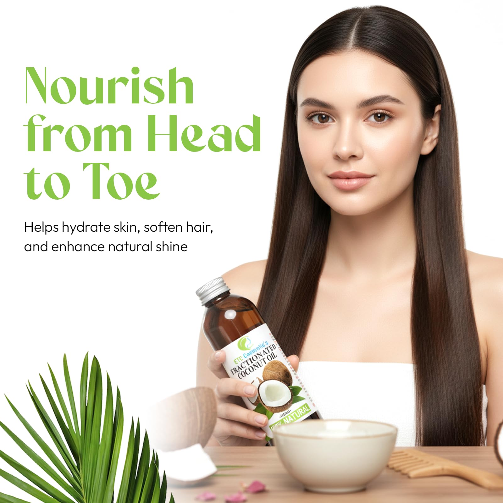 Natural Fractionated Coconut Oil 100ml Puro 100% Natural