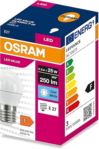 OSRAM LED VALUE CLASSIC P 25 2.5W/4000K E27
