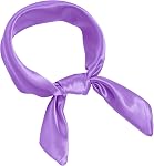 Pistha Chiffon Square Ribbon Neck Scarf Satin Handkerchief for Halloween Retro Women Girls Costume Accessory