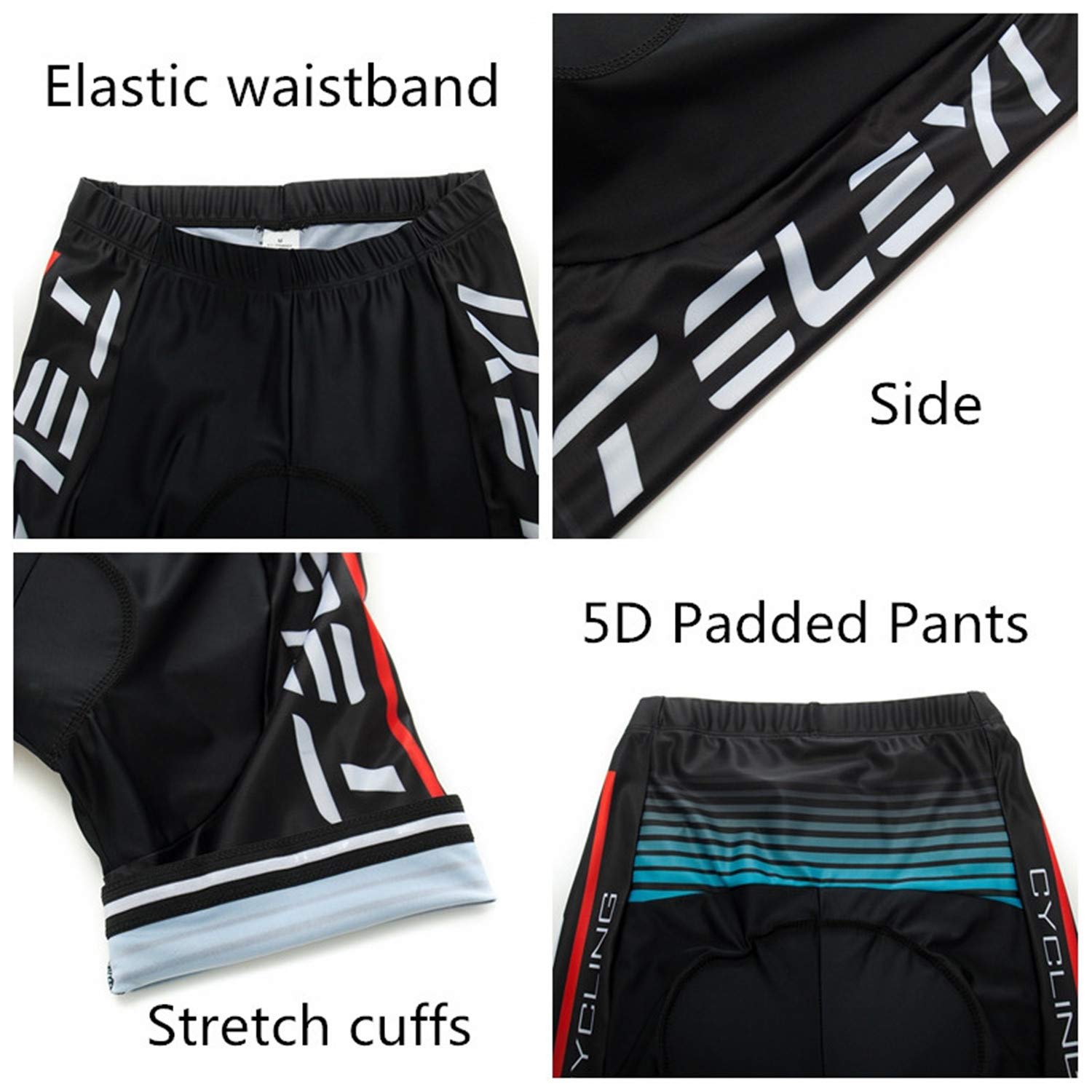Męska koszulka kolarska zestaw koszulka rowerowa z krótkim rękawem topy odblaskowe, szybkoschnące + 5D wyściełane szorty S-3XL