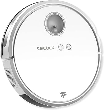 Tecbot S2 Robotic Sweeping/Mopping Vacuum Cleaner with V-SLAM and Gyroscope Navigation, White; 14.4V; 25W; Wet and Dry Functions; 1800Pa; 0.6L Dust Bin; 0.45L Water Tank; App Voice Control