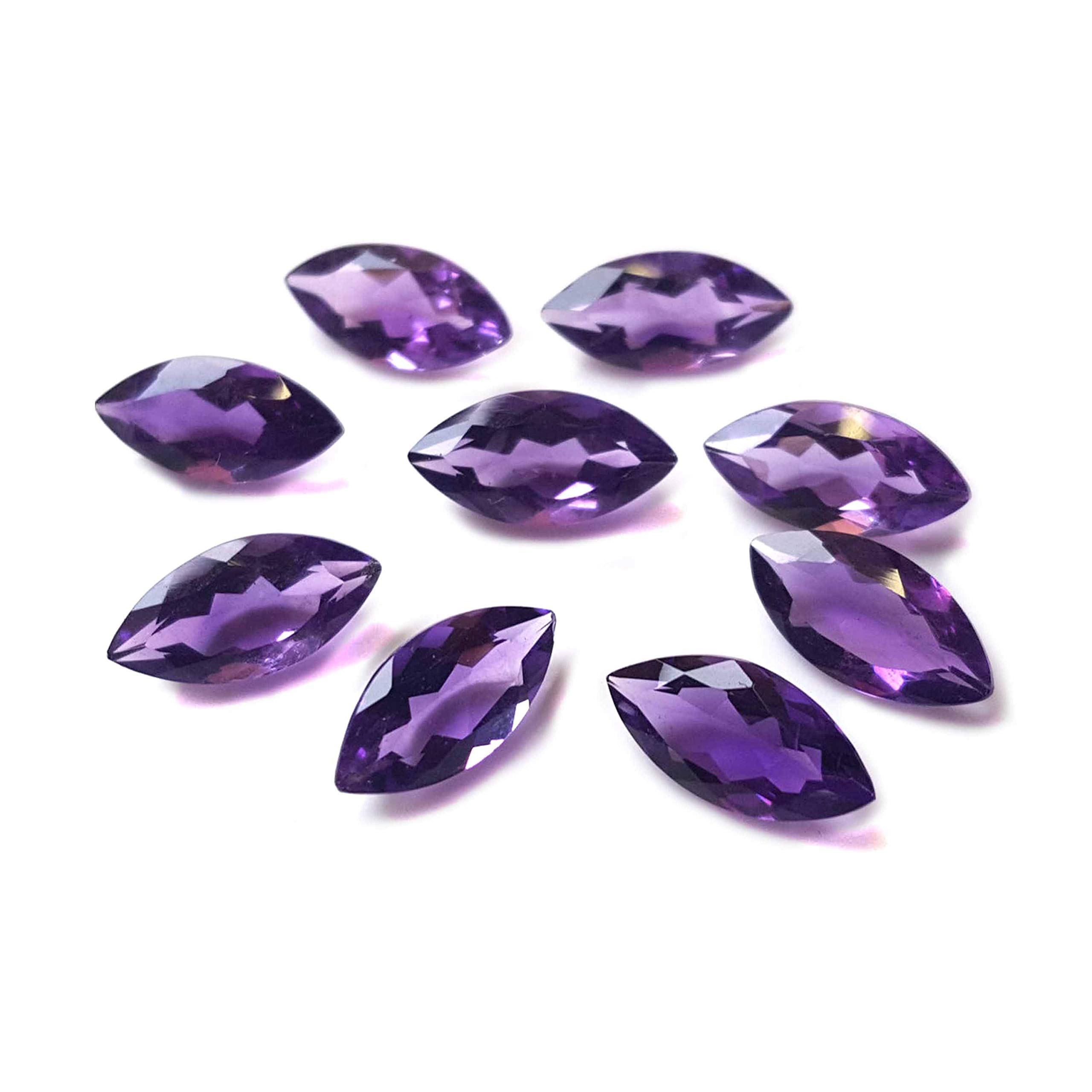 Gemme d'améthyste naturelle marquise symbole de sérénité - 6