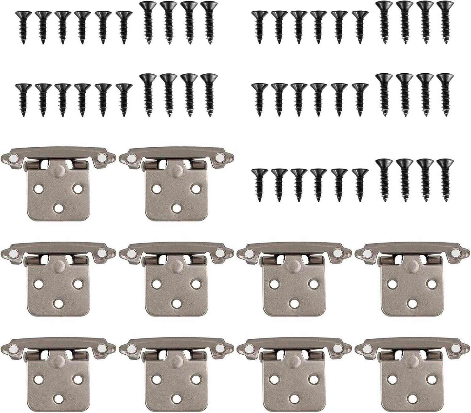 キャビネットヒンジ10個 金属製食器棚クロージング家具ハードウェア シンプルな取り付け戸棚ヒンジ