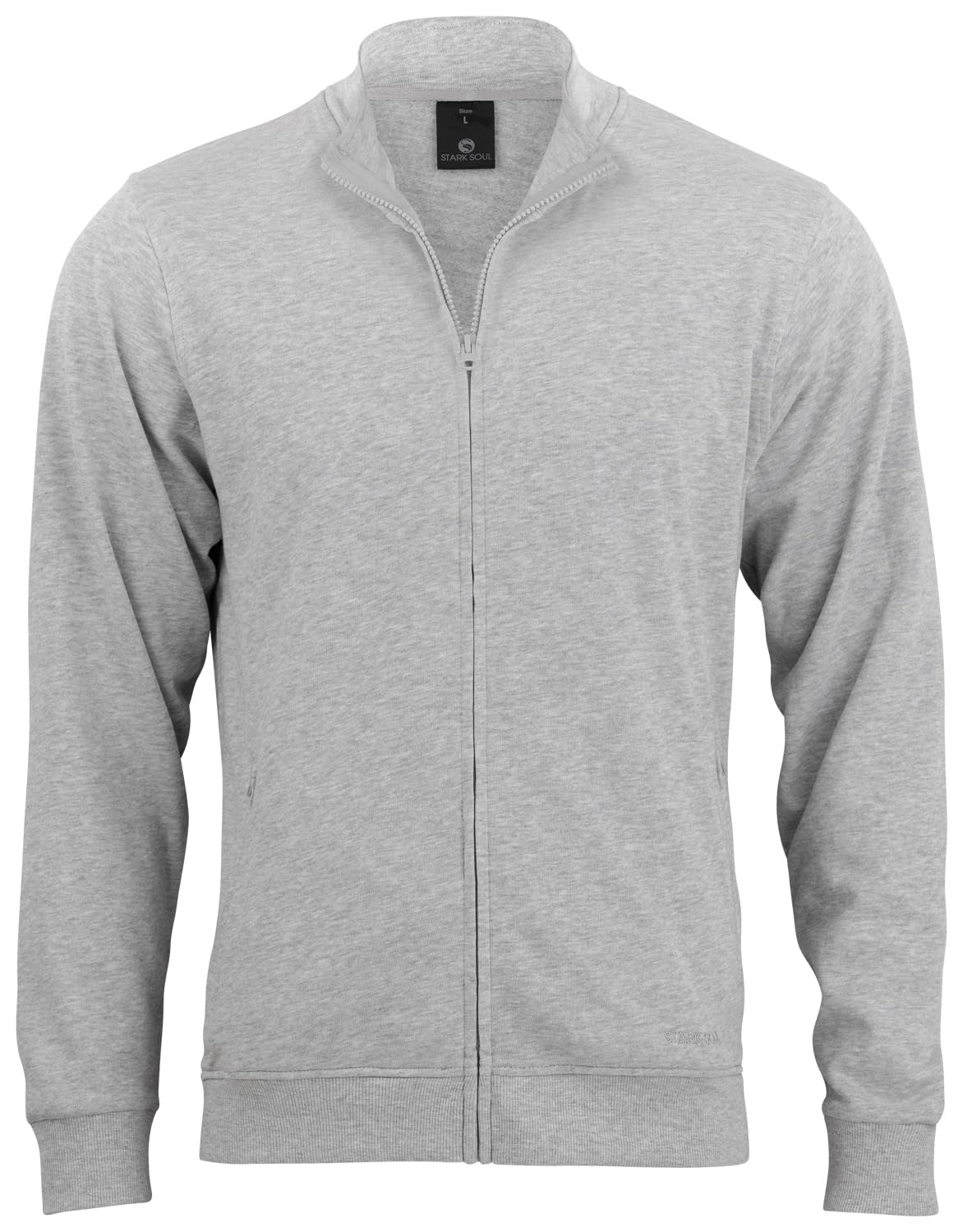 STARK SOUL Sudadera BLANK, con cuello alto, cremallera y 2 bolsillos