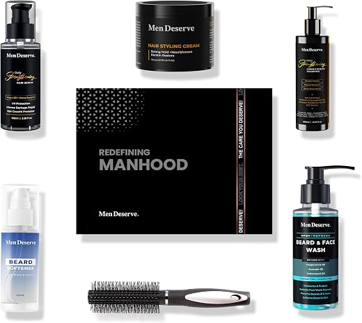 Men Deserve Men Grooming Combo of Quality Hair Care and Beard Daily Care Products