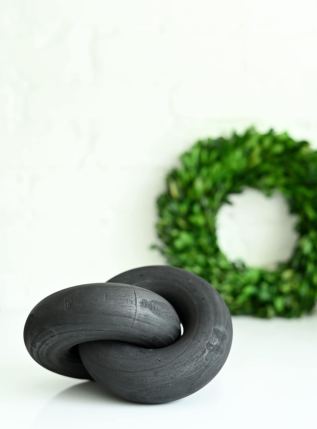 Natural Wood Knot and Black Wood Knot Decor for Coffee Table