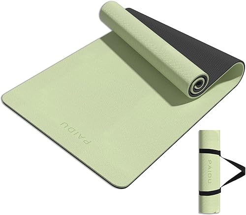 Yoga Mat 8mm Super Thick TPE Fitness Mat  SGS Certified  Non-Slip, Odorless & Tear-Resistant  Unisex with Strap  for Yoga, Pilates, Meditation &