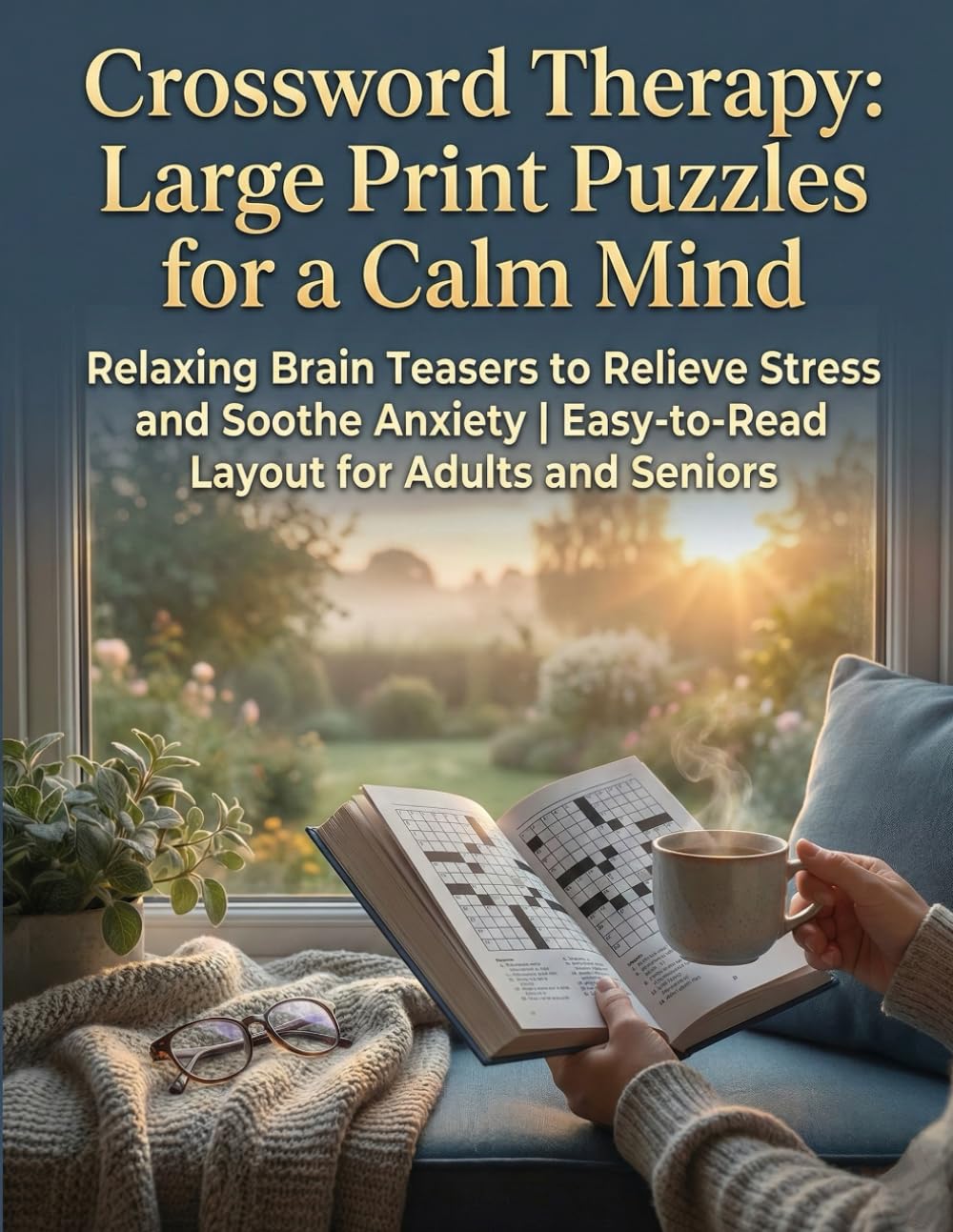 Crossword Therapy: Large Print Puzzles for a Calm Mind: Relaxing Brain Teasers to Relieve Stress and Soothe Anxiety | Easy-to-Read Layout for Adults and Seniors