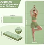 Tapis de yoga pliable,74"Lx32"Wx1/3"Matin d'exercice pliant,Matières de Pilates non glissantes pour entraînement à domicile/voyage, Tapis de Yoga portable épais pour Yoga/Pilates/Camping/Exercices de flot