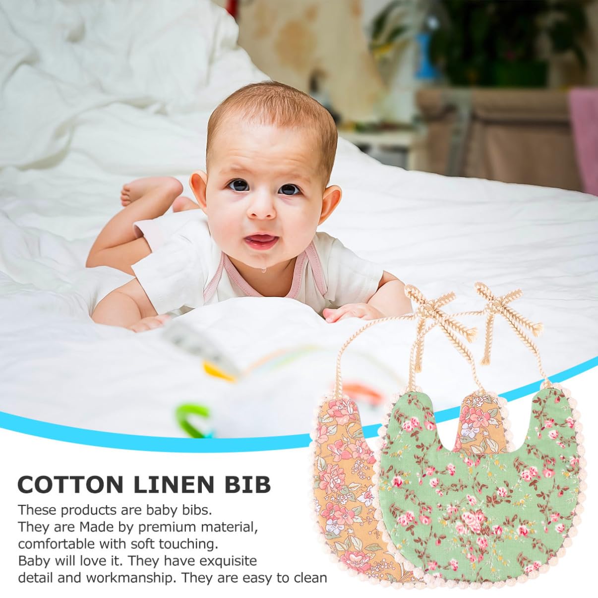 UPKOCH 6 Pièces Bavoirs Double Couche Bavoir Salive Serviette Unisexe Lavable