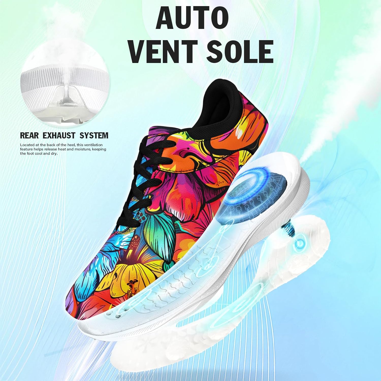 Graffiti Golf Shoes Men Women Spikeless Waterproof Wide Golf Sneakers Air-Outer Outdoor Non-Slip Comfortable Sports Shoes - Image 7