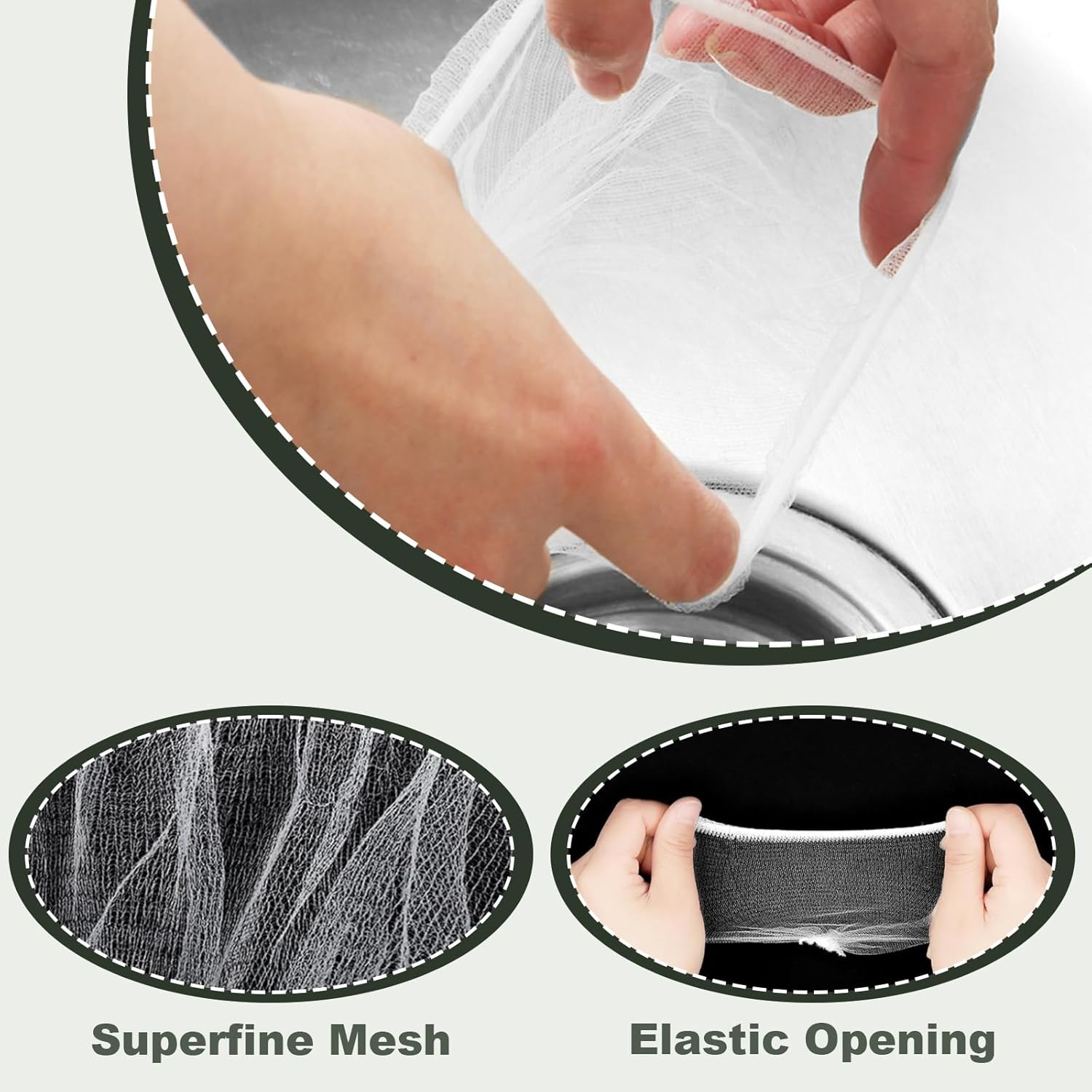 300 PCS Kitchen Sink Strainer Mesh Bag, Small Disposable Mesh Sink Strainer Bags, Fit All Drain Sinks for Kitchen, Bath, Tub, Anti-Clogging