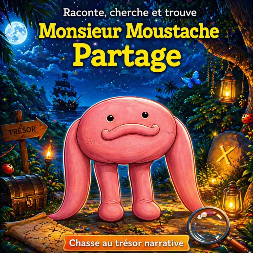 Raconte, cherche et trouve: Monsieur Moustache Partage