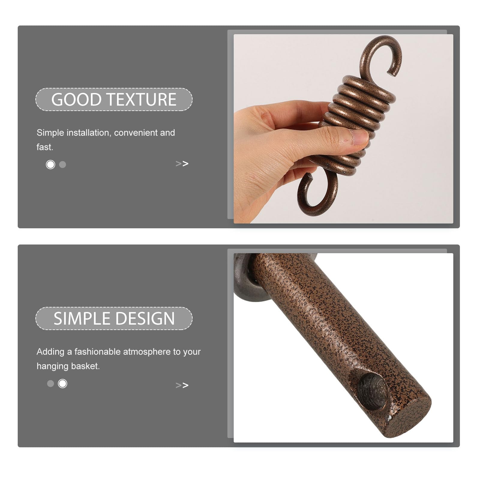 KESYOO Kit Molle in Metallo per Sedia Amaca Doppia Ganci di Fissaggio Resistenti, Accessori Completi per Appendere Amache e Sedie Sospese, Adatto per Uso Esterno su Veranda e