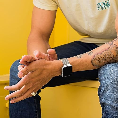 Miniatura 3 de Doble magnético Compatible para correa de reloj Apple Ultra 2, SE, correa de acero inoxidable de malla metálica para iWatch de 1.496, 1.575, 1.614,