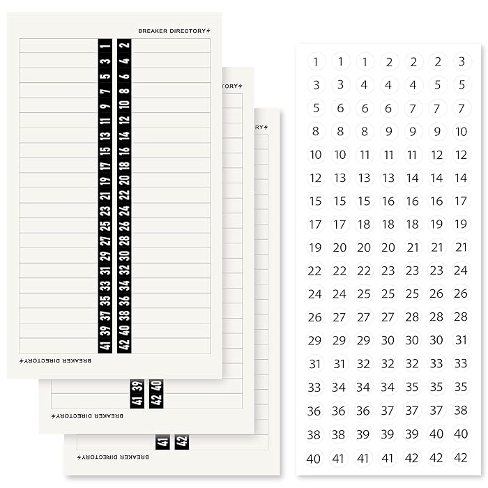 Buy 4 Pieces Circuit Breaker Directory Label Sticker Load Center