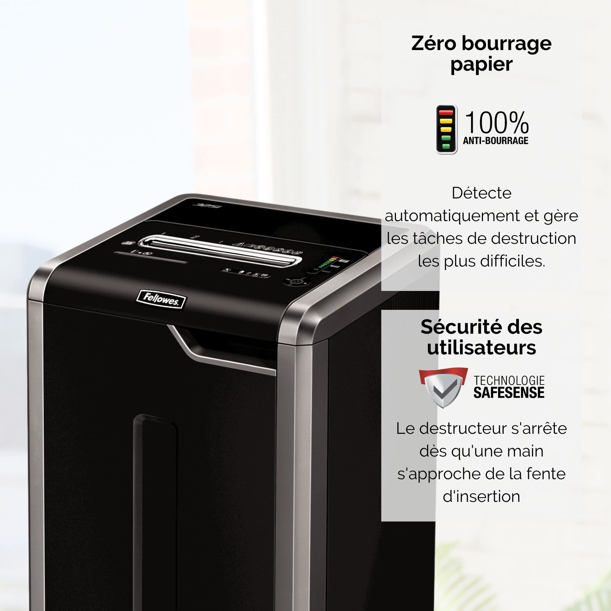 Fellowes Powershred 325Ci Destructeur de document Coupe croisée 22-24 feuilles Noir