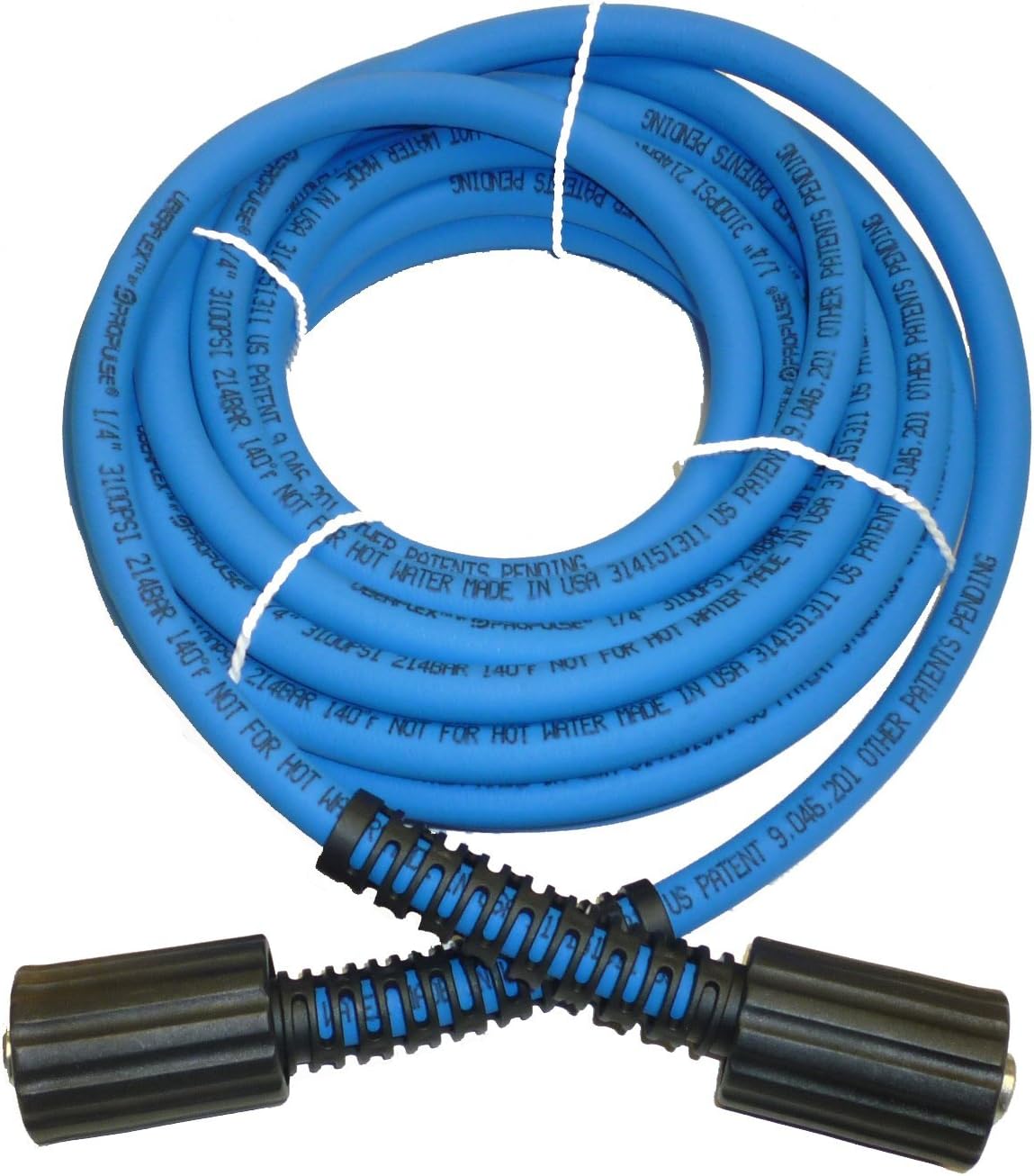 ProPulse UBERFLEX Kink Resistant Pressure Washer Hose 1/4" x 25' 3,100 PSI with (2) 22MM