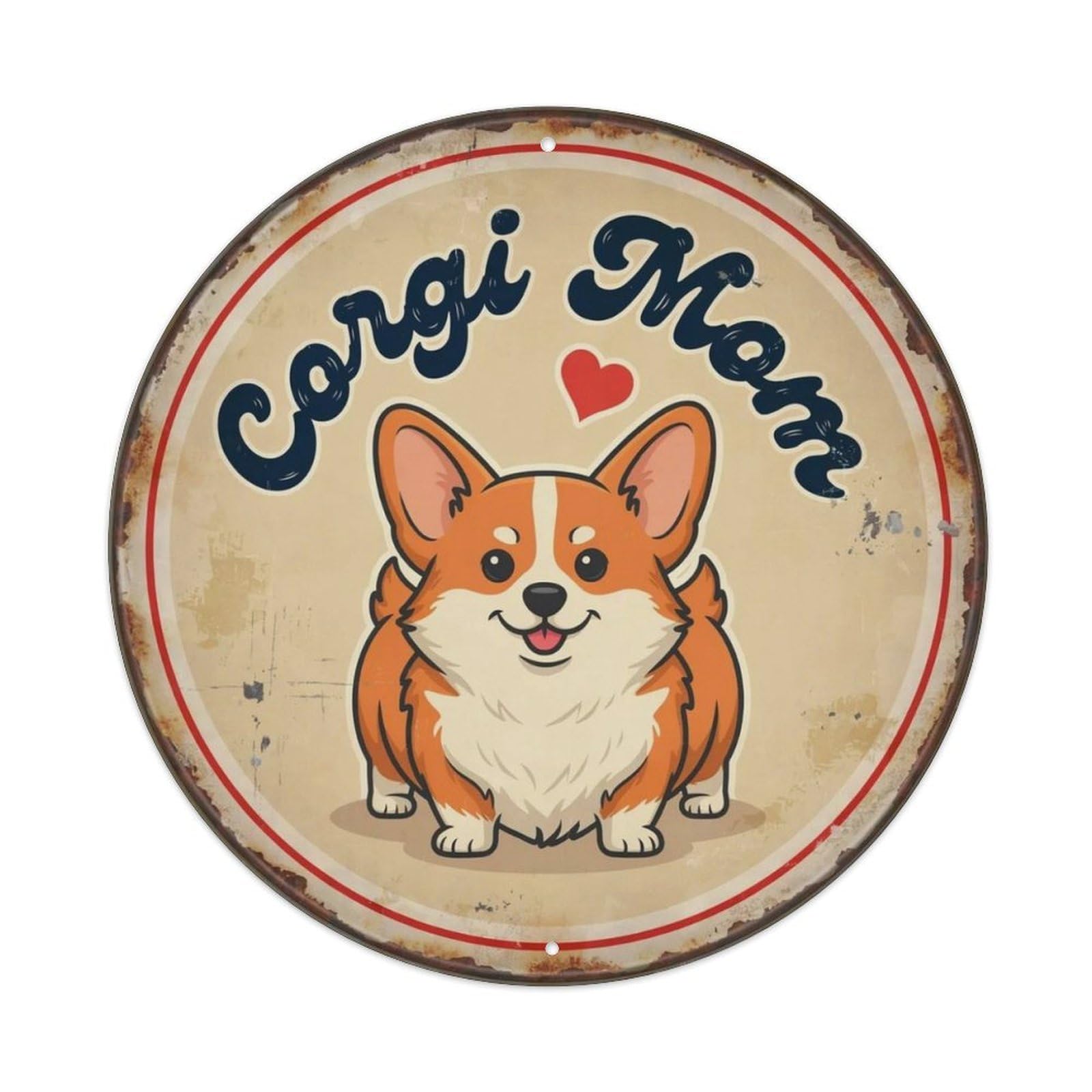 Corgi Mom Metal Tin Sign Plaque