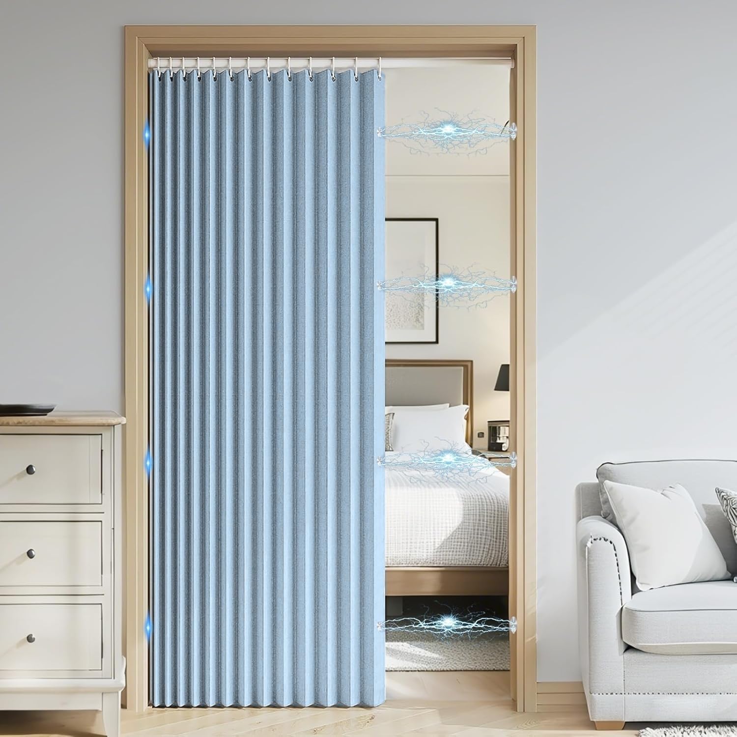 Séparateur de douche magnétique pliable étanche pour éviter les inondations de salle de bain
