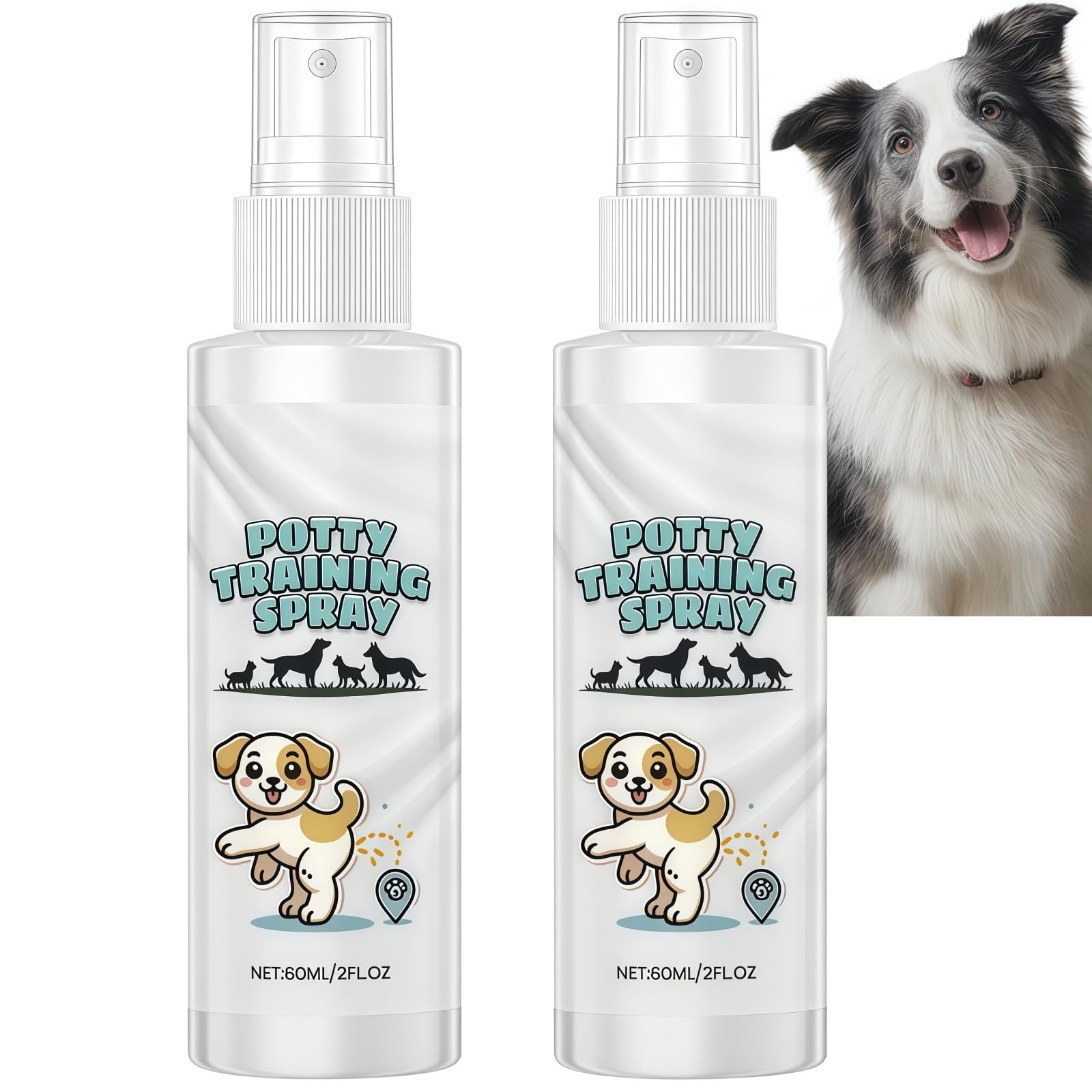 SHFEX 60ML Potty Training Liquid for Dogs,Puppy Toilet Training Spray to Correct Pet Behavior,Puppy Toilet Training Spray for Daily Use,Natural Formula,Suitable for Indoor Use,Long Lasting Efficient