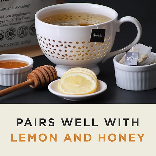 Miniatura 7 de Té orgánico de flores de manzanilla silvestre, té de hierbas sin cafeína, 20 bolsas de té a base de plantas