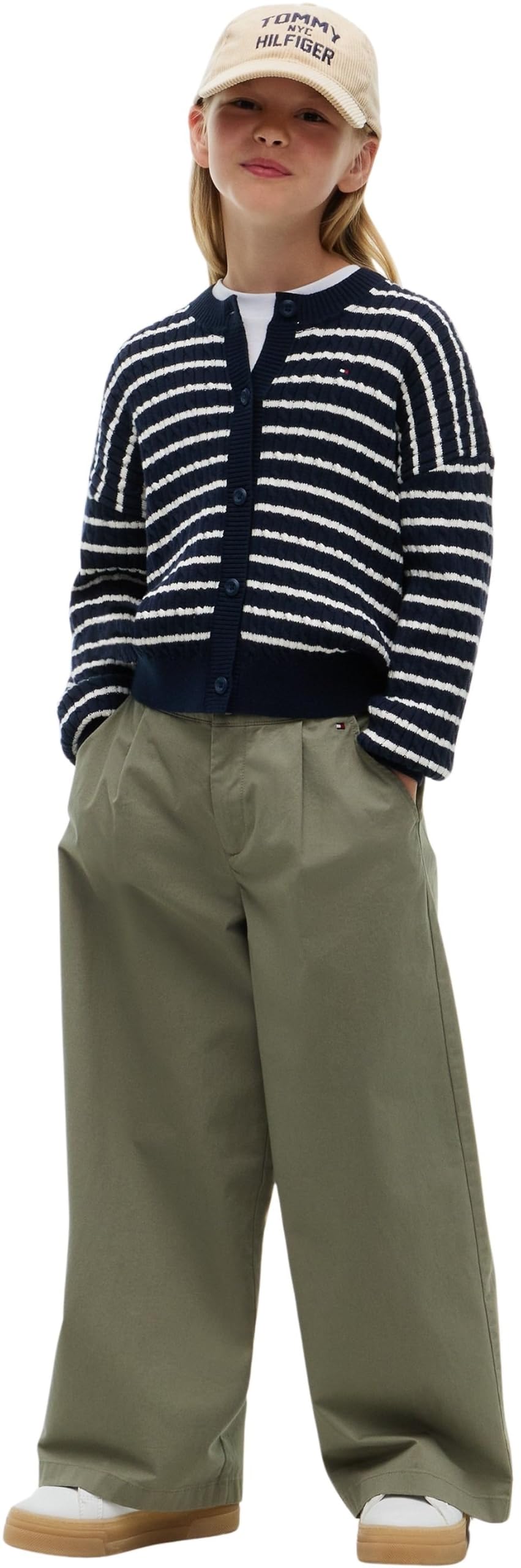 Tommy Hilfiger Cardigan da Ragazza KG0KG09076 Pullover Maglione, Blu (Blu Scuro), 16 Anni