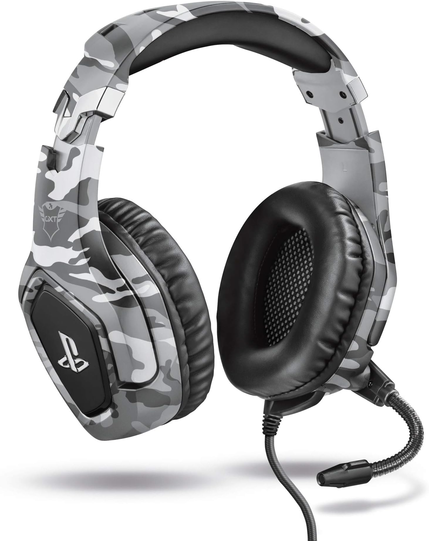 Trust Gaming GXT 488 Forze-G [Officially Licensed for PlayStation] Gaming Headset for PS4 and PS5 with Flexible Microphone and Inline Remote Control, Over Ear Gaming Headphones - Grey
