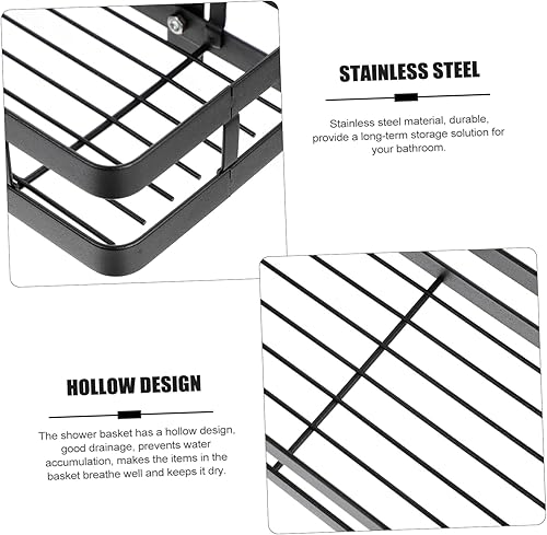 Miniatura 5 de DOITOOL Cesta colgante detrás de la puerta, estante de baño, puerta de baño, estante organizador, estantes colgantes para pared sobre puerta,