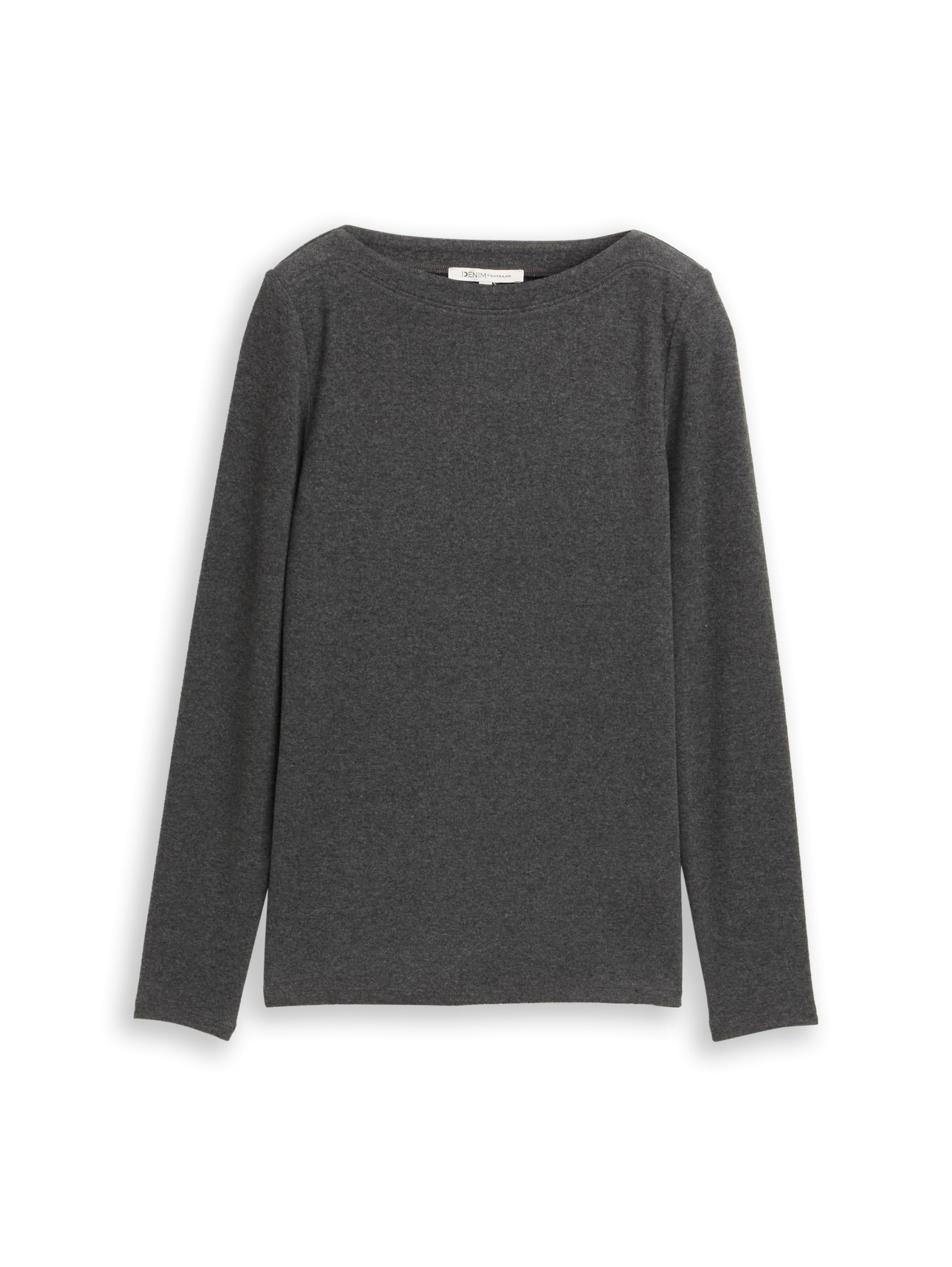 Tom Tailor Denim Damen 1039801 Basic Longsleeve aus weichem Stoff