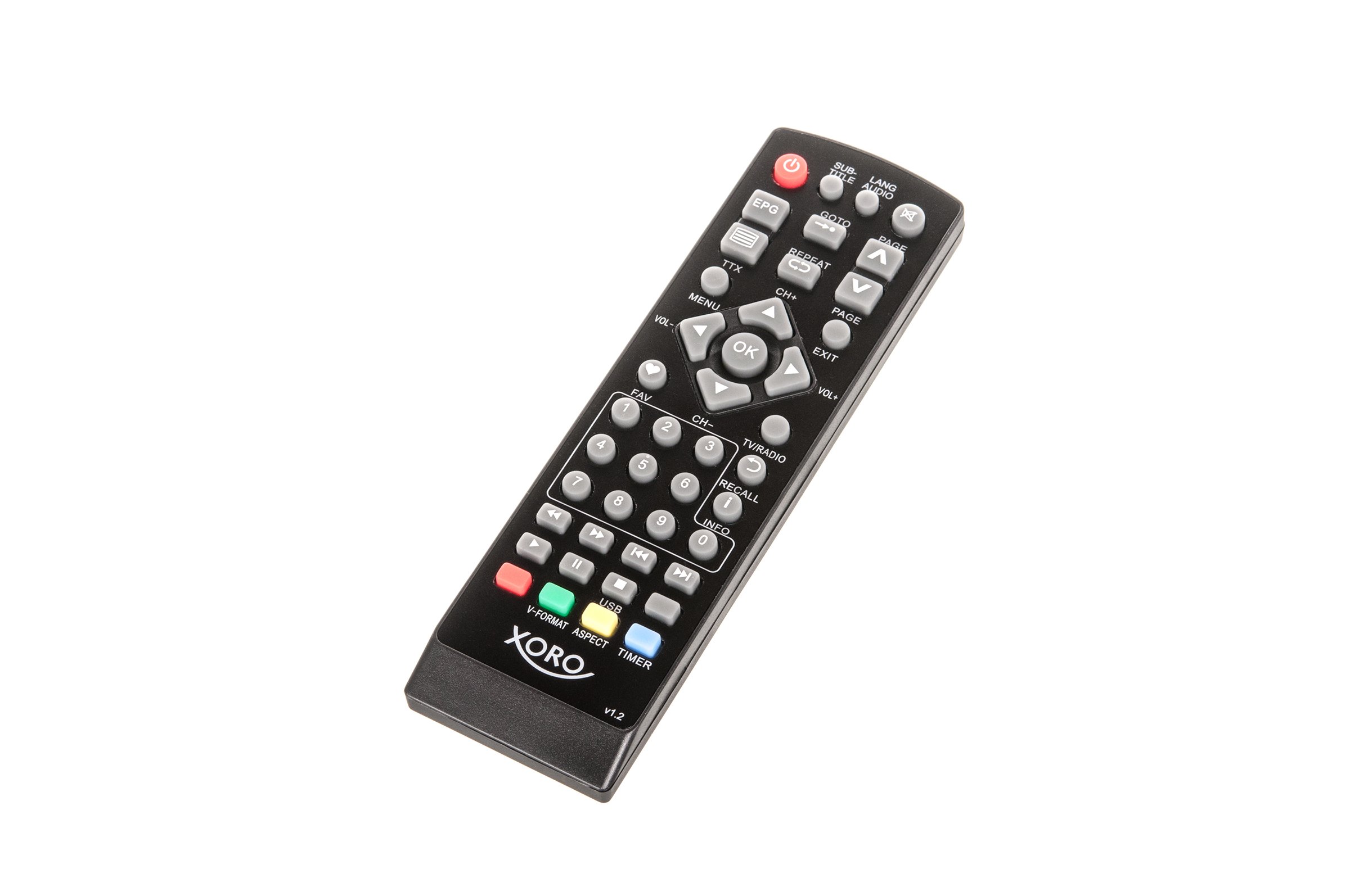 Xoro HRS 8655 HD‐Receiver für digitales Satellitenfernsehen (DVB‐S2), Schwarz | HDMI 1080p, USB Player Astra 19,2° vorprogrammiert, 230V Netzteil, 12V geeignet für Camping & Wohnmobil