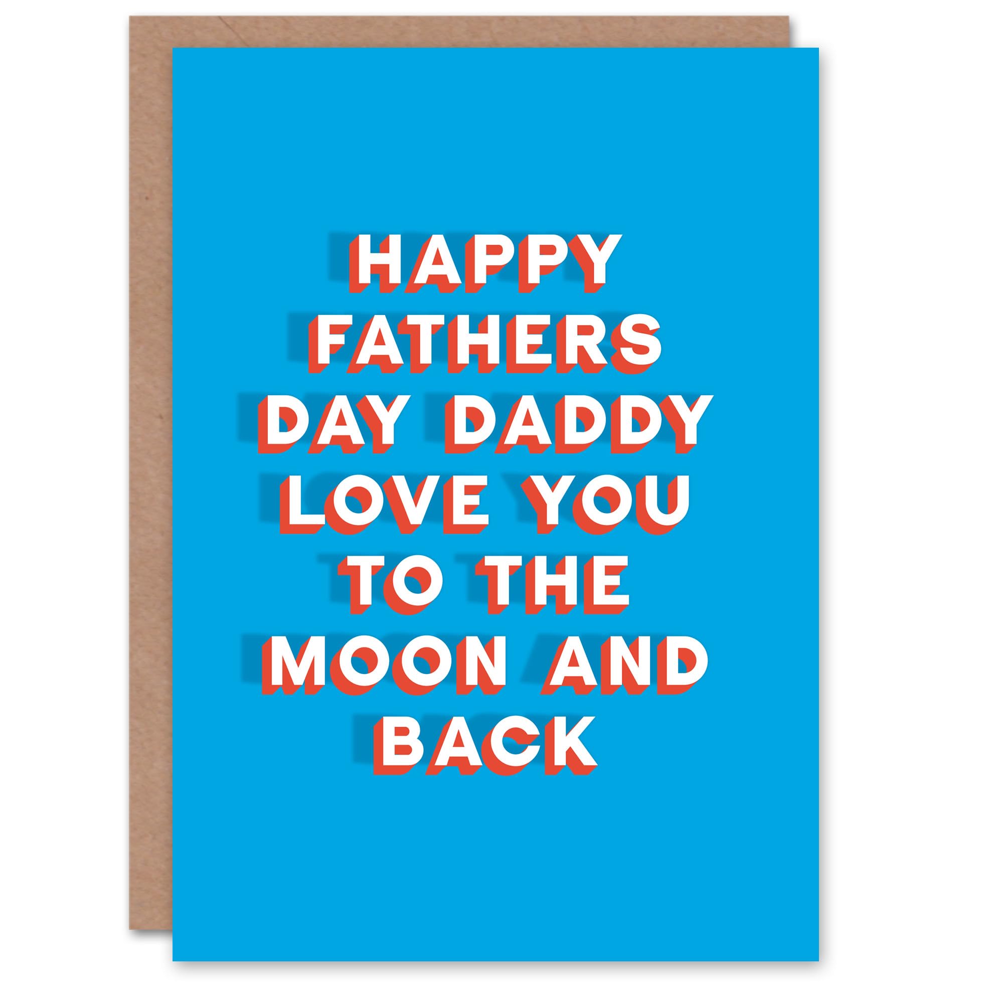Fathers Day Card Love Daddy To The Moon And Back Sincere Loving Thoughtful For Him Dad Father Greeting Card