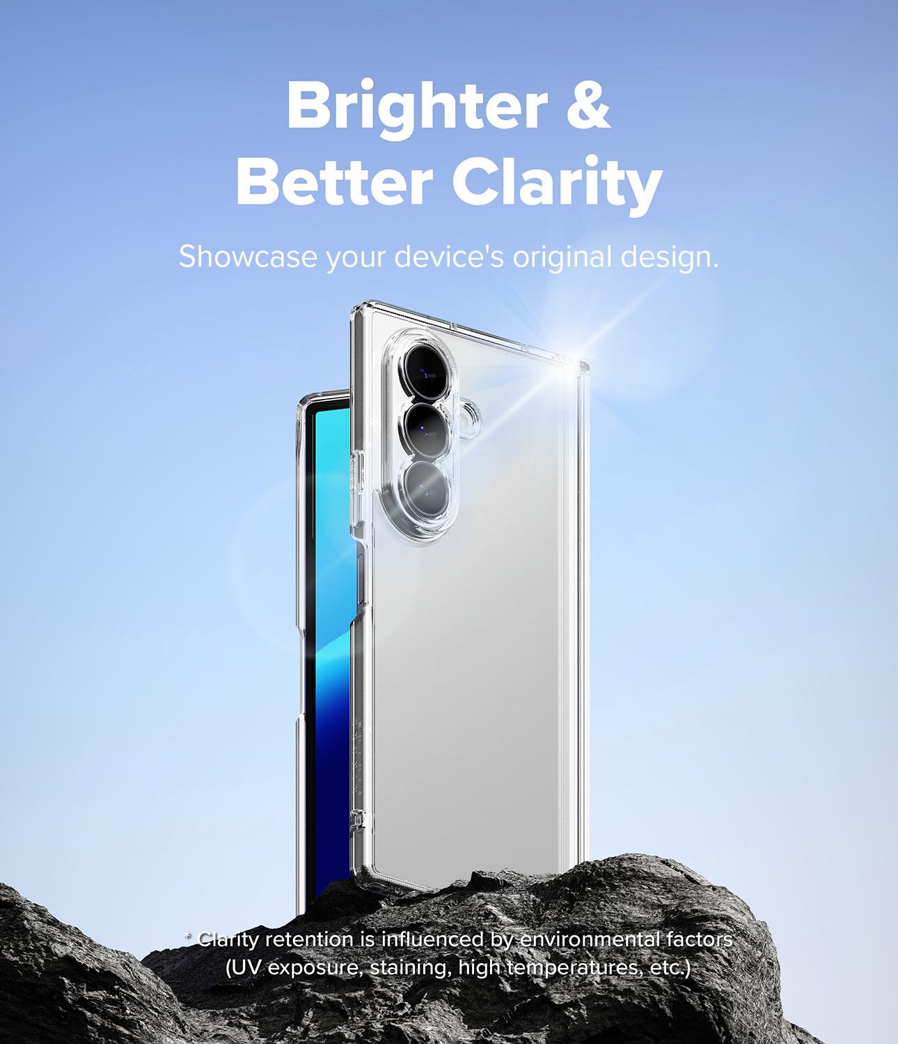 Ringke Fusion Flap per Cover Samsung Galaxy Z Fold 8 Ultra - Clear | Compatibile con la ricarica wireless, sottile, leggero, resistente ai graffi