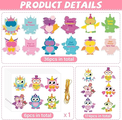 Miniatura 3 de 36 juegos de manualidades de búho para el día de San Valentín para niños, kit de manualidades de San Valentín, decoración de bricolaje, arte y