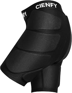 Cienfy Protective Padded Shorts EVA Tailbone Pad for Snowboarding, Skating and Skiing, 3D Hip Protection Impact Gear for Hip, Butt and Tailbone
