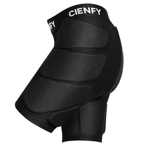 Cienfy Protective Padded Shorts EVA Tailbone Pad for Snowboarding, Skating