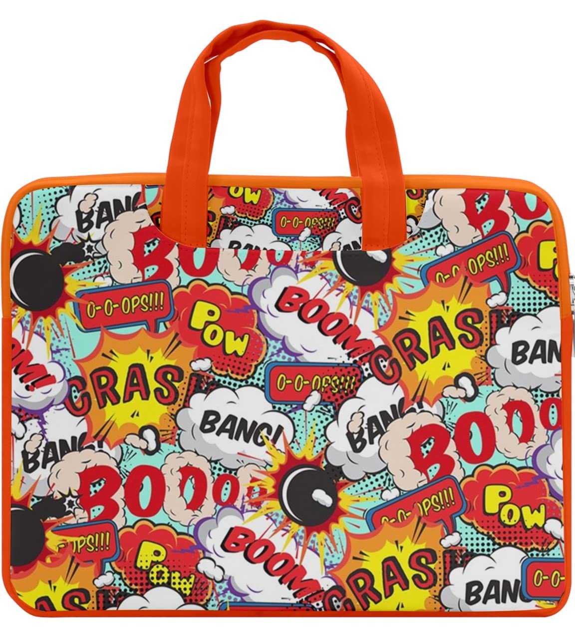 CowCow Work Bag Hands Emotions Emoji Lips Pop Art Double Pocket Laptop Bag