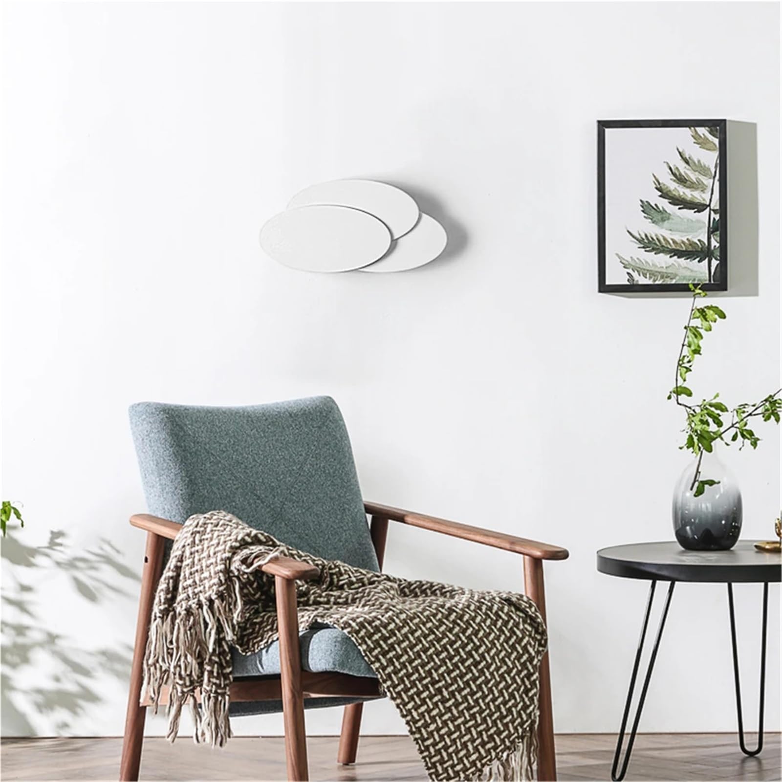 Kexcftg Warm White Indoor Wall Lamps Led Lights Modern Simple Lighti Bedroom Living Room Aisle Corridor Background Sconce Lighting(Round White)