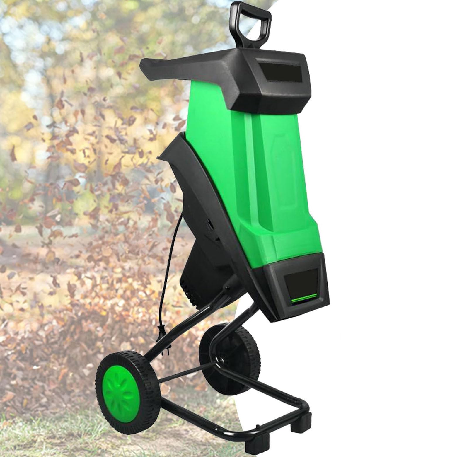 Trituradora de Ramas eléctrica, trituradora de Ramas de jardín de 2400 W con Bolsa recolectora de 50 L, trituradora de Hojas con diámetro de Corte de 1,54 Pulgadas para césped y Uso